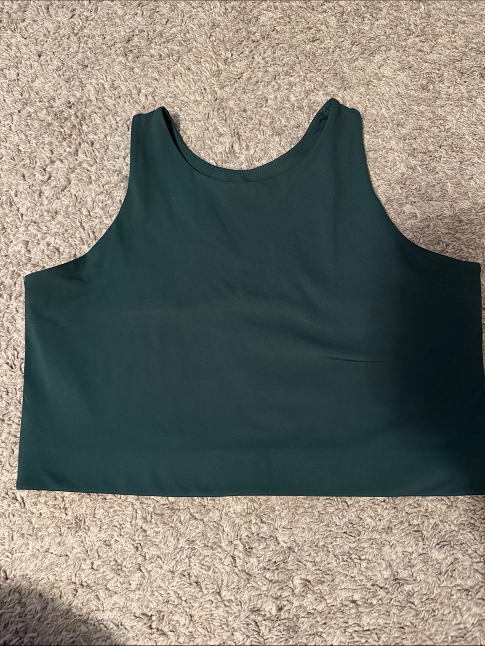 girlfriend collective forest green cropped tank